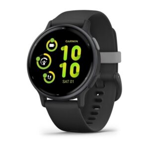 Garmin Vivoactive 5 3,05 cm (1.2") AMOLED 42 mm Skaitmeninis 390 x 390 pikseliai Lietimui jautrus ekranas Juoda „Wi-Fi“ GPS (palydovinis)