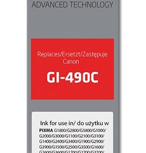 Activejet AC-G490C rašalas (pakaitalas Canon GI-490C; Supreme; 70 ml; mėlynos spalvos)