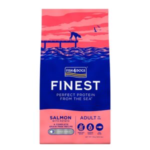 FISH4DOGS Finest Salmon Large breeds - sausas maistas šunims - 12kg