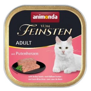 ANIMONDA Vom Feinsten Adult Turkey hearts - šlapias kačių maistas - 100g