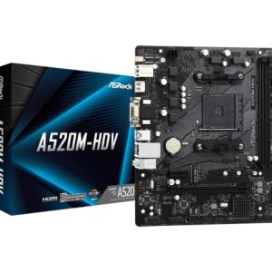 Asrock A520M-HDV AM4 lizdas „micro ATX“