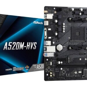 Asrock A520M-HVS AMD A520 AM4 lizdas „micro ATX“