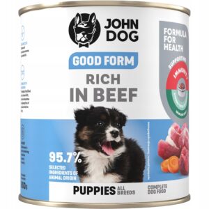 JOHN DOG Good Form Junior Rich in beef - drėgnas ėdalas šunims - 800g