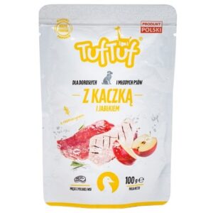 TUF TUF with duck and apple - drėgnas ėdalas šunims - 100g
