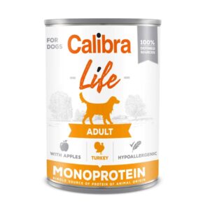 CALIBRA Dog Life Adult Turkey with apples - drėgnas ėdalas šunims - 400g
