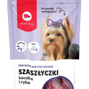 MACED Mini duck and fish skewer - skanėstas šunims - 60g