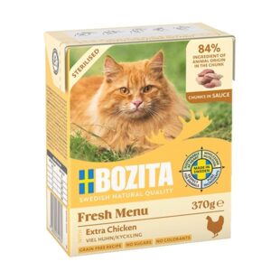 BOZITA Fresh Menu Sterilised Extra Chicken - šlapias kačių maistas - 370g