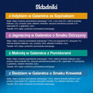 Purina Felix Sensations Mix Turkey, Mackerel, Lamb, Herring - drėgnas kačių maistas - 12x85 g - Image 3