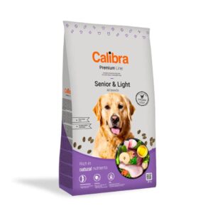 CALIBRA Dog Premium Line Senior&Light Chicken - sausas maistas šunims - 3kg