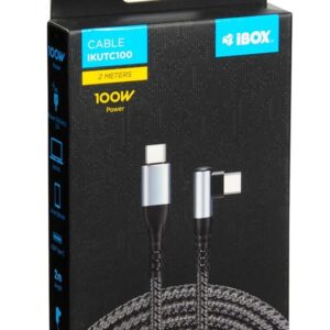 iBox IKUTC100 USB kabelis USB 2.0 2 m USB C Juoda - Image 3