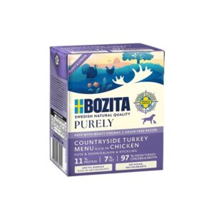 BOZITA Purely Paté Duoprotein Junior Chicken and turkey - drėgnas ėdalas šunims - 370g