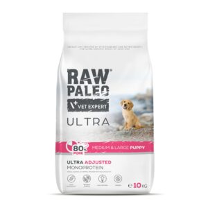 RAW PALEO Ultra Pork Medium & Large Puppy - sausas maistas šunims - 10kg