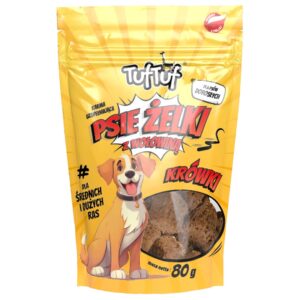 TUF TUF Psie żelki - beef fudge - skanėstas šuniui - 80g