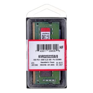 Kingston Technology ValueRAM KVR32S22S8/8 atminties modulis 8 GB 1 x 8 GB DDR4 3200 MHz