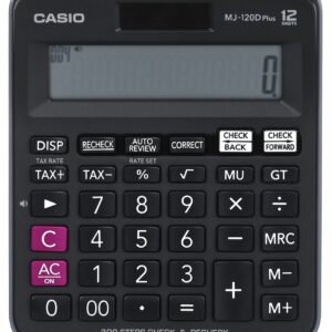 Casio MJ-120D Plus skaičiuotuvas Desktopas Pagrindinis skaičiuotuvas Juoda