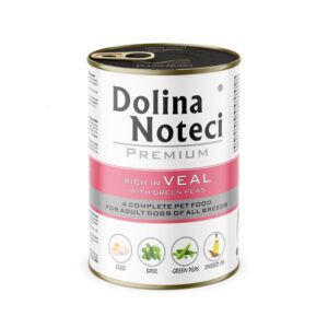 DOLINA NOTECI Premium Rich in veal with green peas - drėgnas ėdalas šunims - 400g