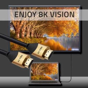 Qoltec 50354 HDMI v2.1 kabelis Itin didelės spartos 8K | 60 Hz | 30AWG | AUKSAS | 1m - Image 2