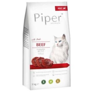 DOLINA NOTECI Piper Animals with beef - sausas kačių maistas - 3 kg