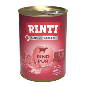 RINTI Singlefleisch Pur Beef - drėgnas ėdalas šunims - 400g