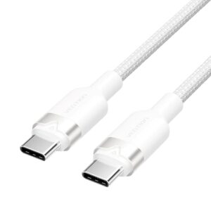 Vention USB-C į C kabelis, apipintas, 3A, 480Mbps, 60W, 1m, WH