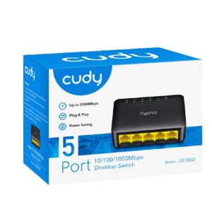 Cudy GS105D tinklo komutatorius Gigabit Ethernet (10/100/1000) Juoda - Image 3