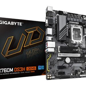 GIGABYTE B760M DS3H GEN5 pagrindinė plokštė Intel B760 Express LGA 1700 „micro ATX“