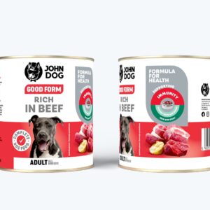 JOHN DOG Good Form Rich in beef - drėgnas ėdalas šunims - 800g - Image 2