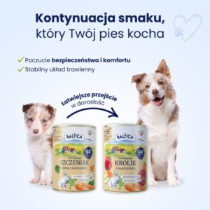 BALTICA Smaki regionów Puppy Rabbit with carrot - drėgnas ėdalas šunims - 400g - Image 2