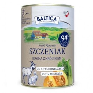 BALTICA Smaki regionów Puppy Goat with rabbit - drėgnas ėdalas šunims - 400g