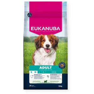 EUKANUBA Adult Small/Medium Rich in lamb & rice - sausas maistas šunims - 12kg - Image 1