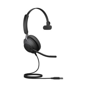 Jabra Evolve2 40 MS Mono USB-A - laidinės ausinės, juodos spalvos