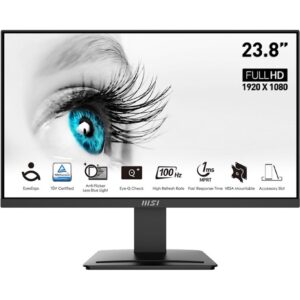 MSI Pro MP2412 kompiuterio monitories 60,5 cm (23.8") 1920 x 1080 pikseliai „Full HD“ LCD Juoda - Image 1