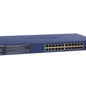 NETGEAR GS724TP-300EUS tinklo komutatorius Valdomas L2/L3/L4 Gigabit Ethernet (10/100/1000) Maitinimas per Eternetą (PoE) Mėlyna