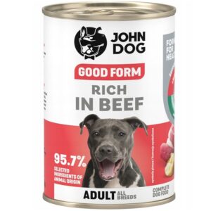 JOHN DOG Good form Rich in beef - drėgnas ėdalas šunims - 400g