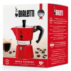 Bialetti Moka Express Mokos gaminimo indas Raudona - Image 3