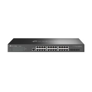 TP-Link Omada SG3428X tinklo komutatorius Valdomas L2+/L3 Gigabit Ethernet (10/100/1000) 1U Juoda