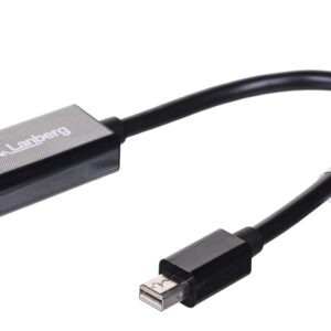 Lanberg AD-0005-BK vaizdo kabelio adapteris 0,2 m Mini DisplayPort HDMI A tipo (standartinis) Juoda