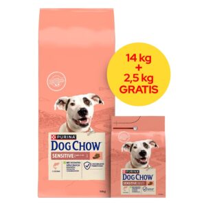 PURINA Dog Chow Sensitive Salmon - sausas maistas šunims - 14 + 2,5kg