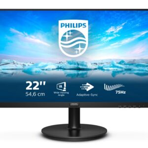 Philips V Line 222V8LA/00 kompiuterio monitorius 54,6 cm (21.5") 1920 x 1080 pikseliai „Full HD“ LCD Juoda