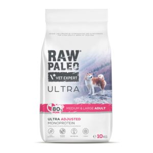 RAW PALEO Ultra Pork Medium & Large Adult - sausas maistas šunims - 10kg