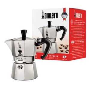 Bialetti Moka Express Mokos gaminimo indas Aliuminis, Juoda