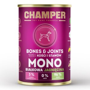 CHAMPER Bones & Joints Monoprotein Lamb - drėgnas ėdalas šunims - 400g