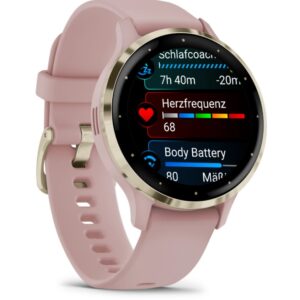Garmin Venu 3S 3,05 cm (1.2") AMOLED 41 mm Skaitmeninis 390 x 390 pikseliai Lietimui jautrus ekranas Auksas, Rožinė „Wi-Fi“ GPS (palydovinis) - Image 3