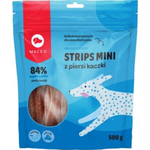 MACED Mini ducks strips - skanėstas šunims - 500g