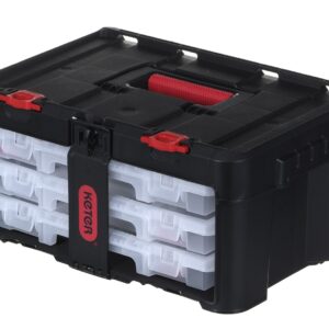 Įrankių dėžutė KETER Stack'N'Roll (17210831/253380) su 3 organizatoriais Juoda - Image 3