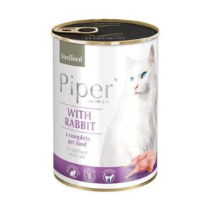 PIPER Sterilised Rabbit - šlapias kačių maistas - 400g