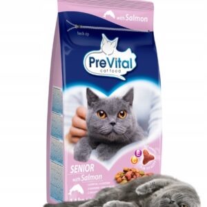 PREVITAL Senior Salmon - sausas kačių maistas - 1,4kg - Image 2