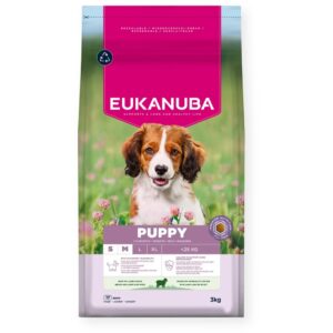 EUKANUBA Puppy Small/Medium Lamb & Rice - sausas maistas šunims - 3kg
