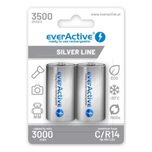 Akumulatorius everActive R14/C Ni-MH 3500 mAh paruoštas naudoti