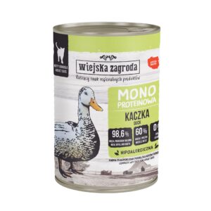 WIEJSKA ZAGRODA Monoprotein Duck - šlapias kačių maistas - 400g